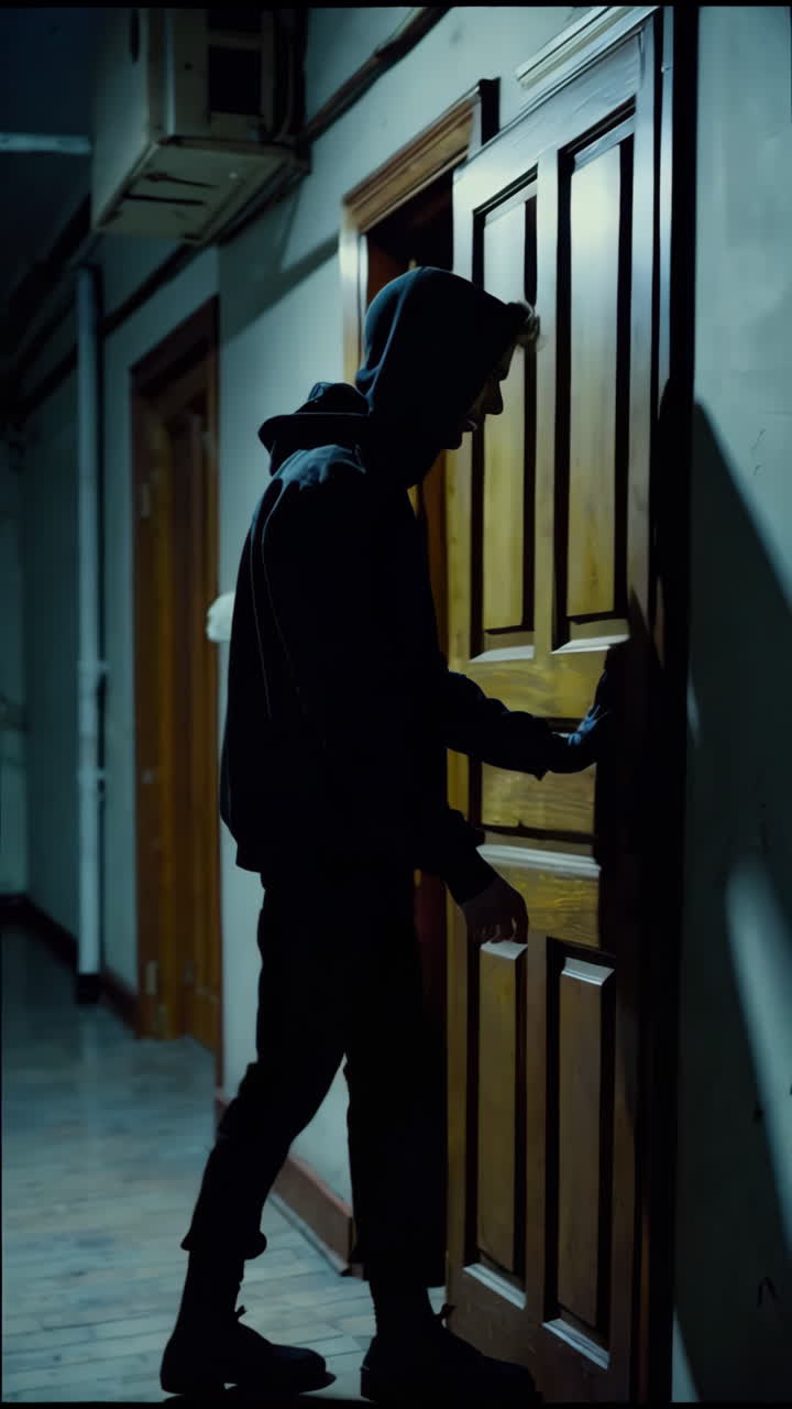 hombre en un pasillo