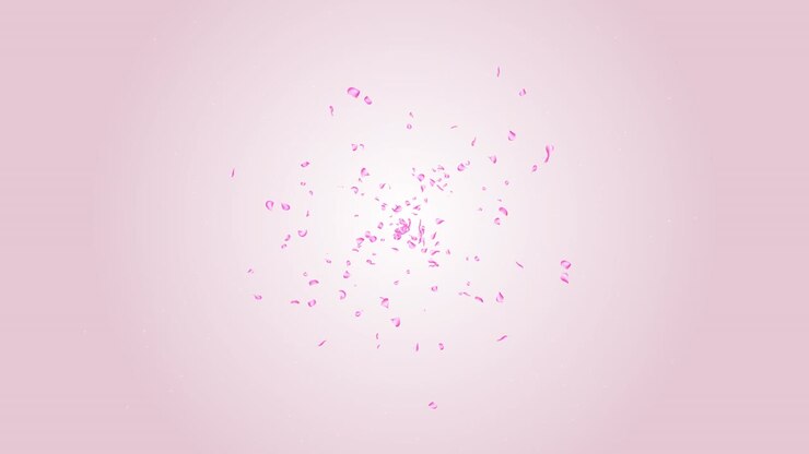 Random rose petals against background green screen great for presentation forms ad wedding birthday