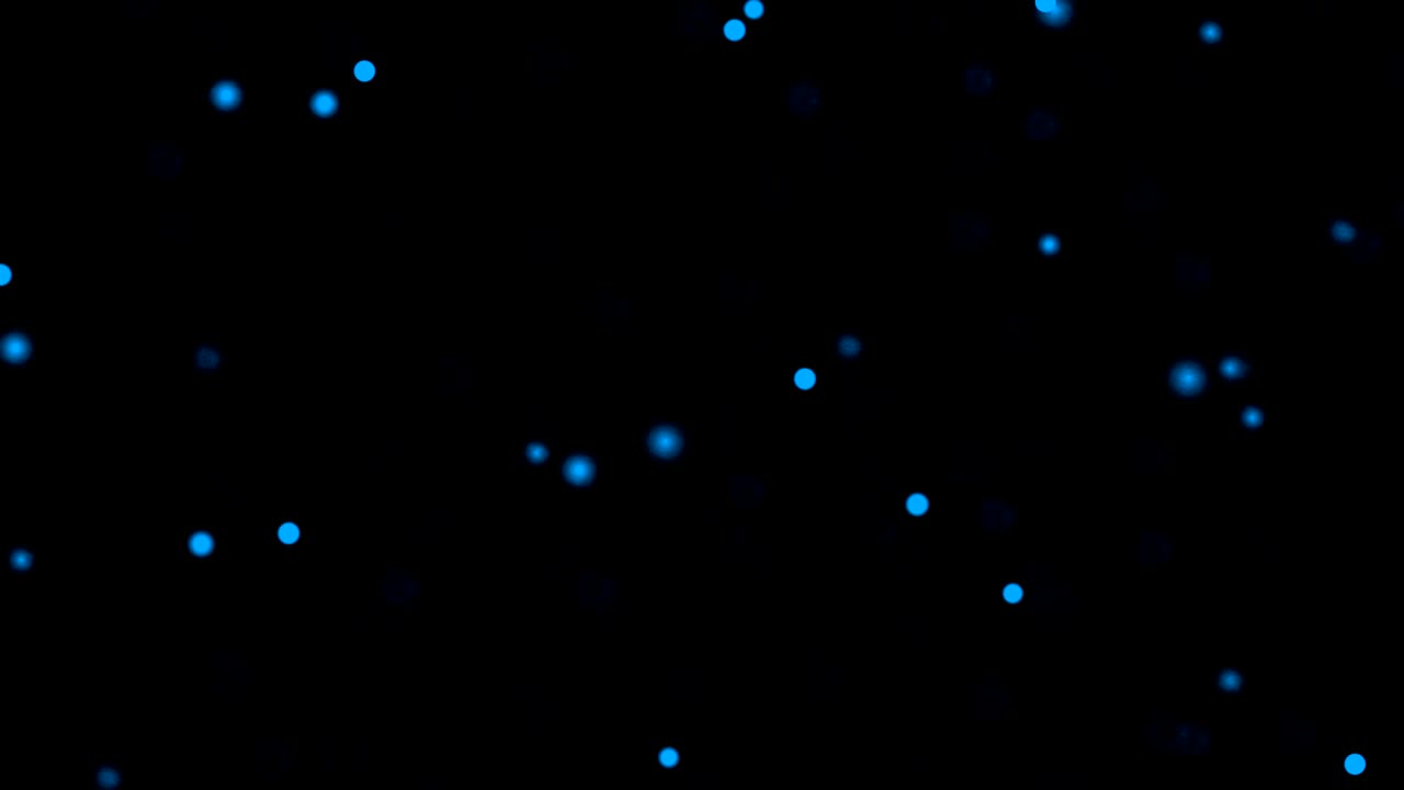 검은색 배경에 파란색 입자가 날아다니는 루프