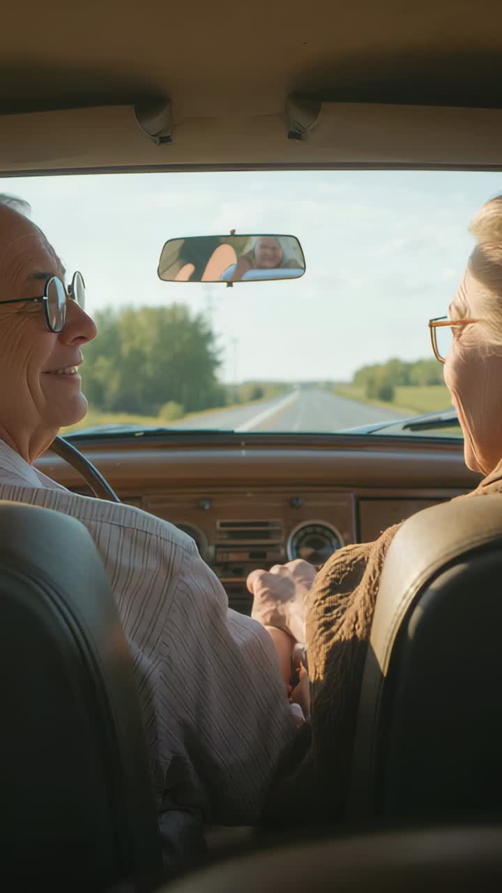 Vecchio Ragazza Carrozze Firmare, Anziano Autista Old Age Pensionato Adulti Driver in Ventosa Firmare