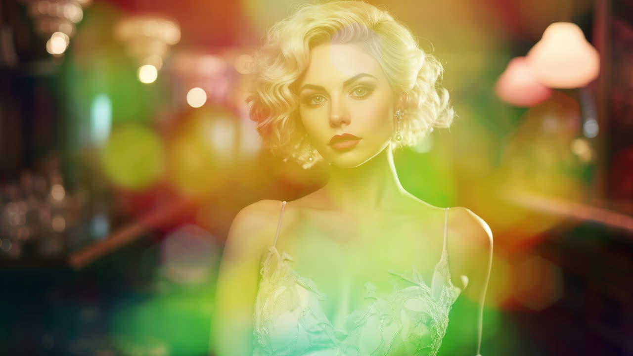 여성 vr 헤드과 함께 ai로 만들어진 기술