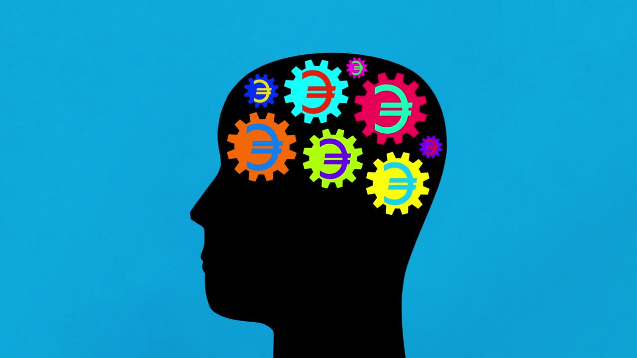 pensamientos de euros multicolores