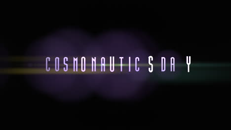 cosmonautics day with fashion light and stars in galaxy