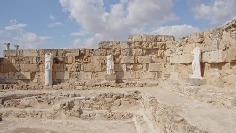 remains of ancient city and statues in cyprus island