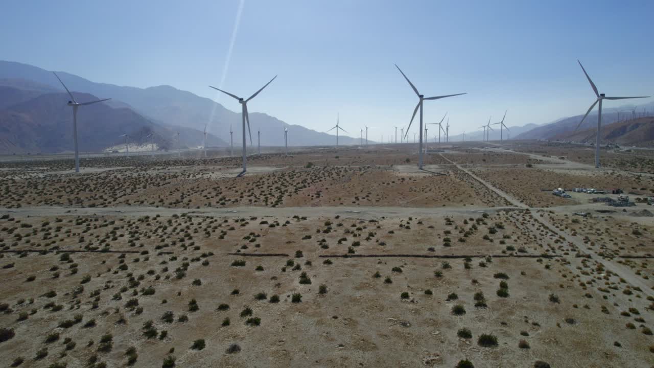 Wind turbines nearby Los Angeles state of California