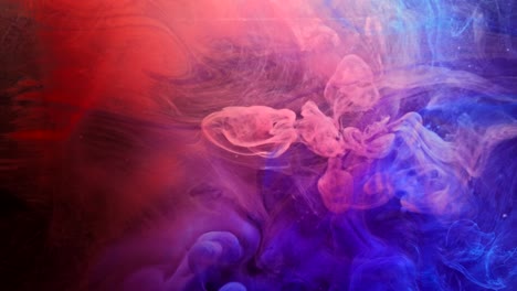 tinta agua magia vapor rosa color azul flujo líquido