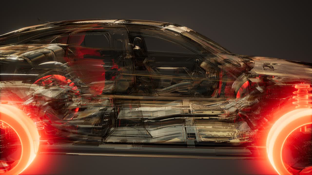 자동차 바 ⁇ 가 차 안에서 빛나고 있습니다.