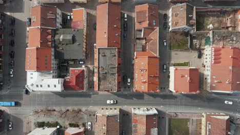 Antena:-Vista-Superior-Del-Casco-Antiguo-De-Klaipeda-De-Casas-Históricas-De-Arquitectura-Barroca