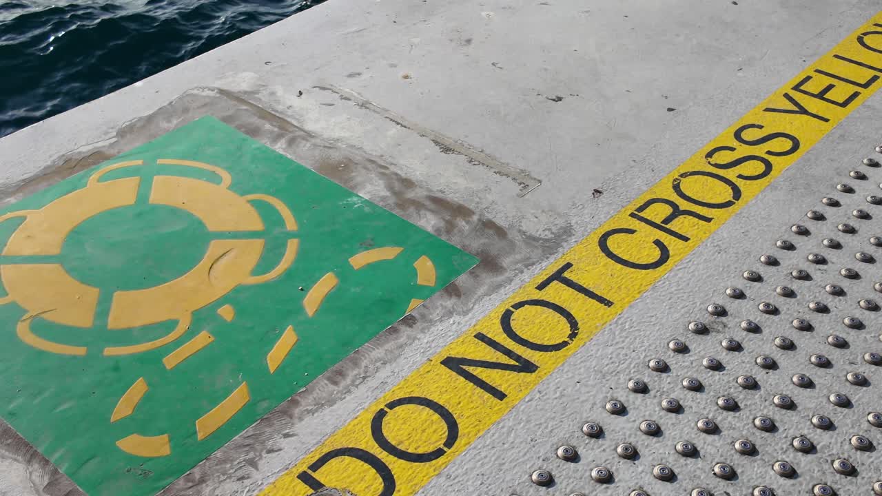 Safety Sign on a Dock
