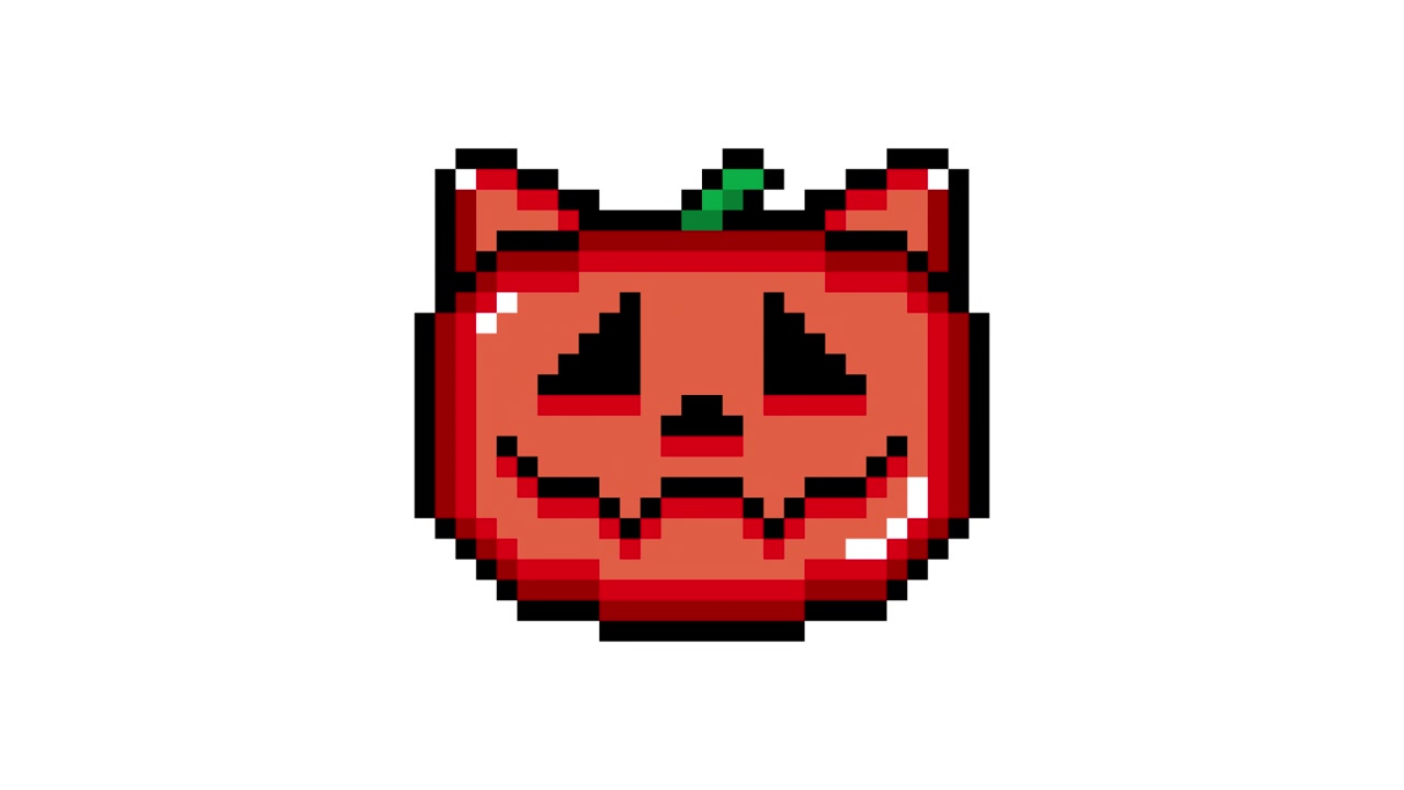 Pixel Art Pop-up Icon Animation with Jack o Lantern Cat (5).mov