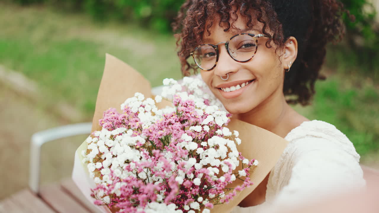 Ritratto di una donna che tiene in mano un bouquet di fiori