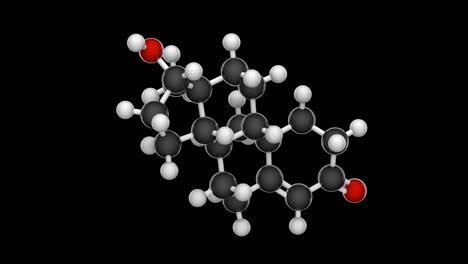 c19h28o2 testosterona. renderizado en 3d. canal rgb + alfa (transparente) también conocido como rgb.