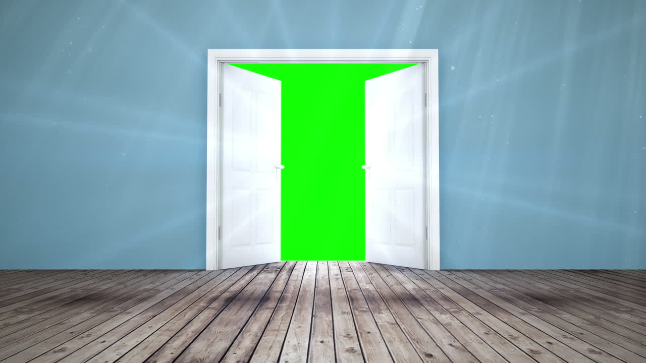 apertura de la puerta a la pantalla verde
