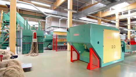 Modern factory working process. Processing factory interior