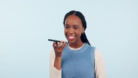 Woman,-talking-and-phone-call-with-speaker