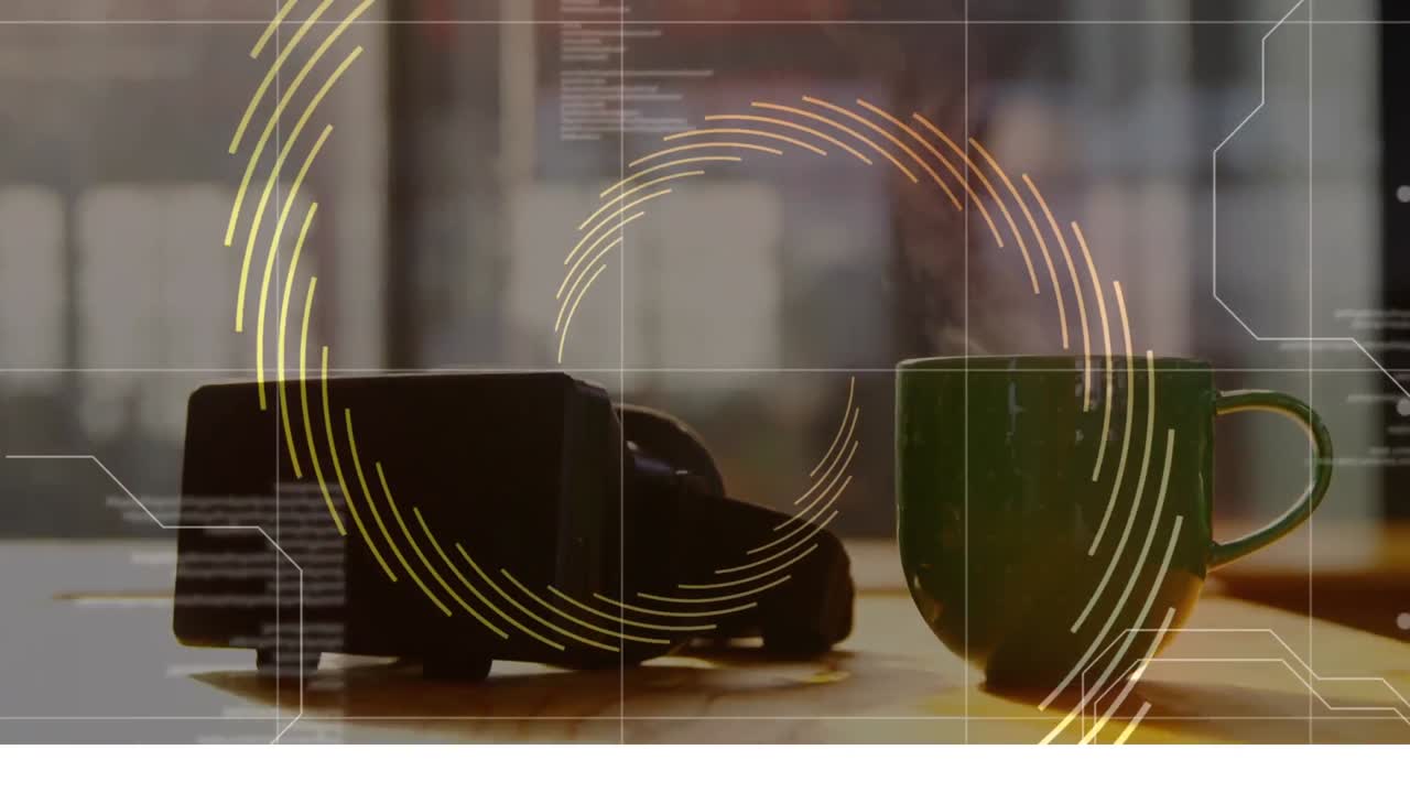 vr 헤드 ⁇  위에서 회전하는 모양의 애니메이션