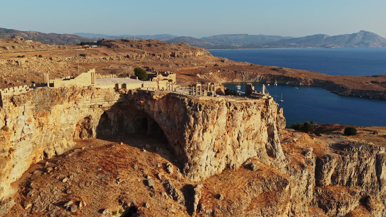 Aerial View of the Acropolis of Lindos