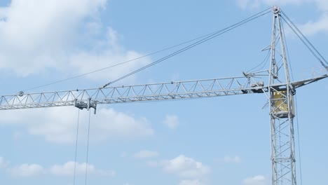 construction crane on the background of the sky. construction site.