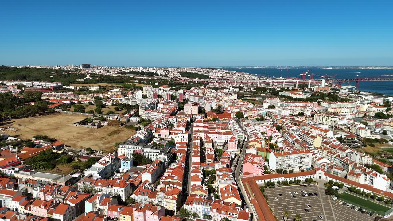 Panoramic Aerial View of Lisbon, Portugal