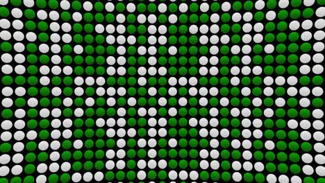 fondo animado de patrón redondo blanco y verde