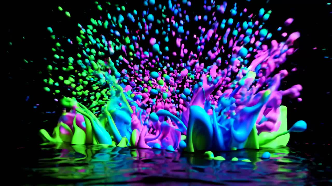 Colorful Paint Splash Abstract Art