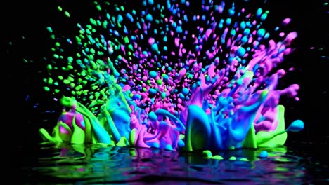 colorful paint splash abstract art
