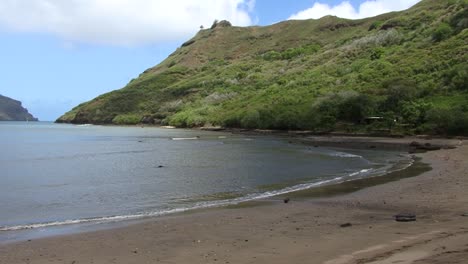 the beach at houmi bay, nuku hiva, marquesas islands, french polynesia