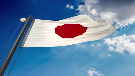 waving flag of japan