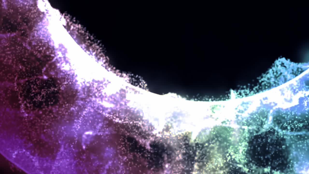 círculo abstracto con chispas y brillo