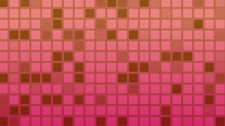 Looping animation of red and purple colored tiles change color and pattern