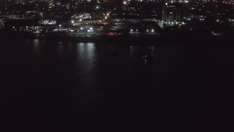 città di notte nigeria drone 02