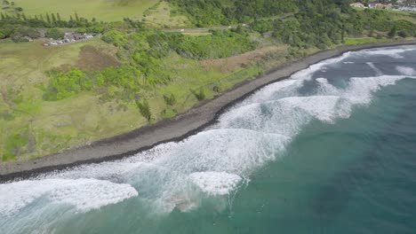 lennox heads - northern rivers region - nsw - australia - pan up to reveal - aerial shot