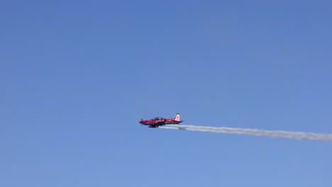 planes execute maneuvers with smoke trails in sky