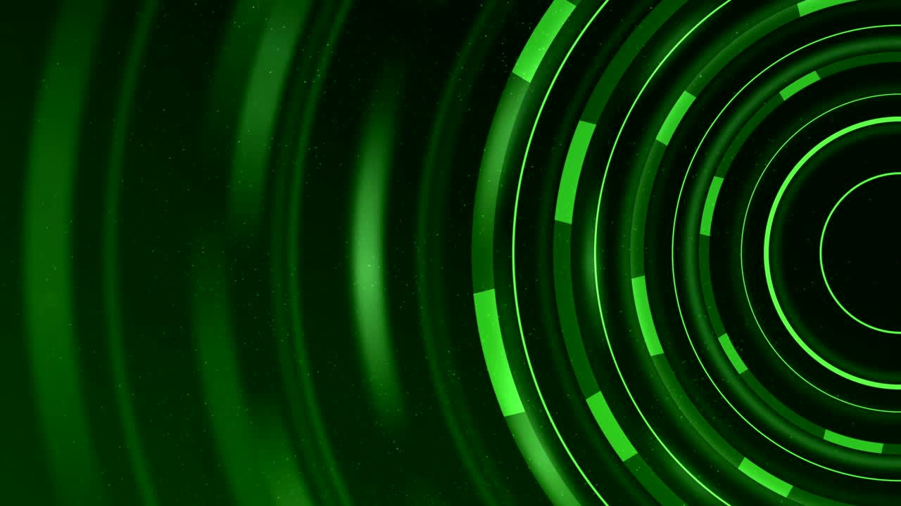 Tunnel di luce verde digitale (Loop continuo) - Video stock.