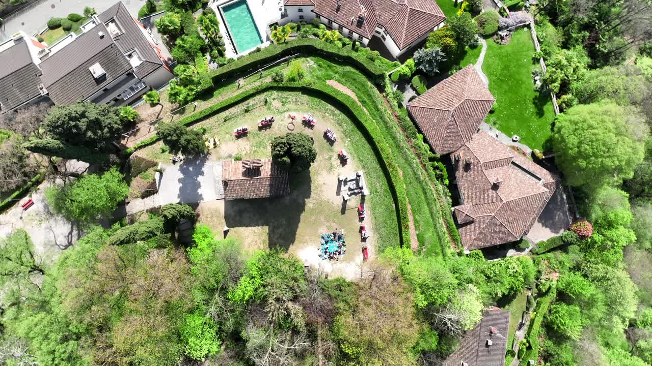 스위스 루가노의 드론 영상