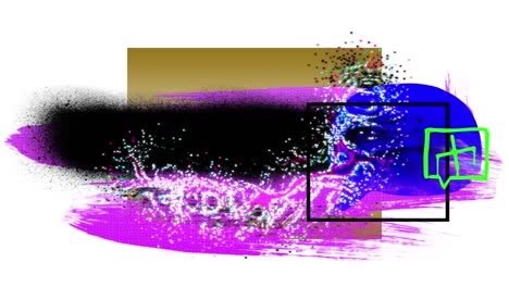 animación de gráficos geométricos en movimiento coloridos sobre fondo blanco