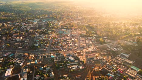 sunset in rural africa village