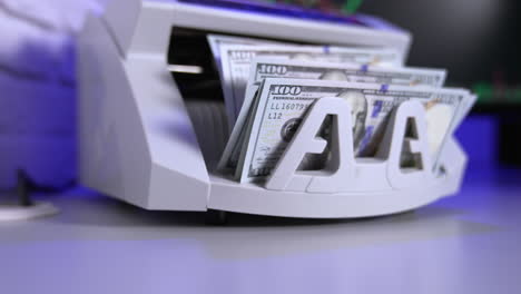 financial banking machine for counting dollars. currency calculating bank payments.