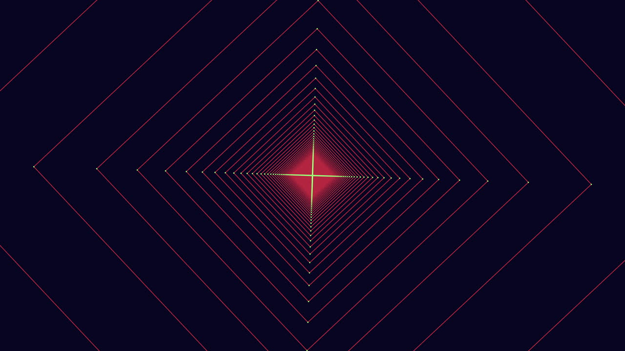 Bold red pattern with focal point black, grid-like design and intense red square