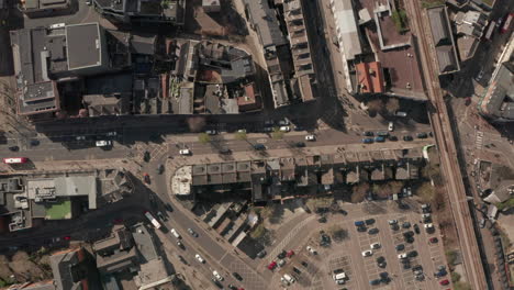 tomada aérea de arriba hacia abajo sobre hackney mare street