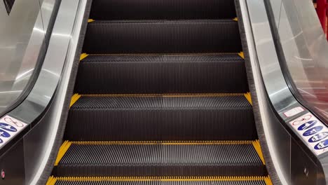 empty escalator in a shopping mall