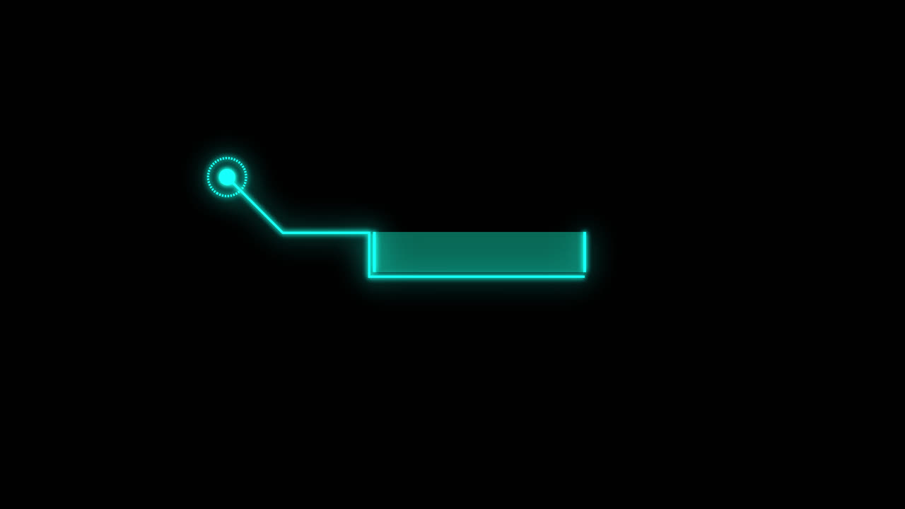Elemento riquadro callout digitale animato e luminoso
