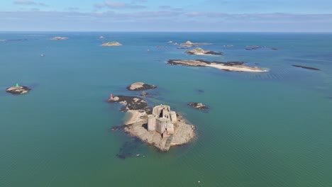 above the taureau castle in morlaix france