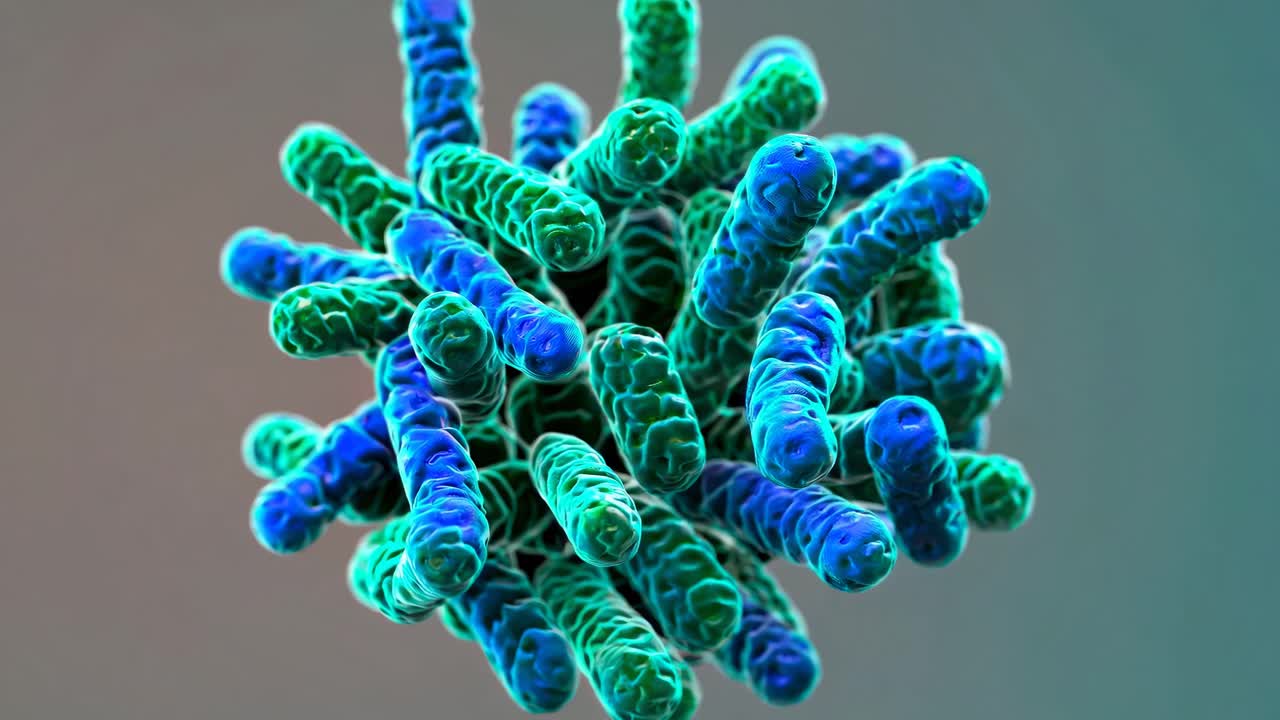 3D Illustration of Bacteria