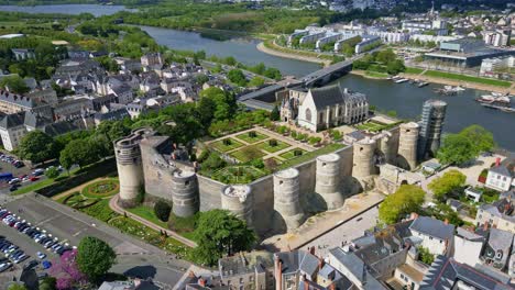 angers castle in loire valley, france