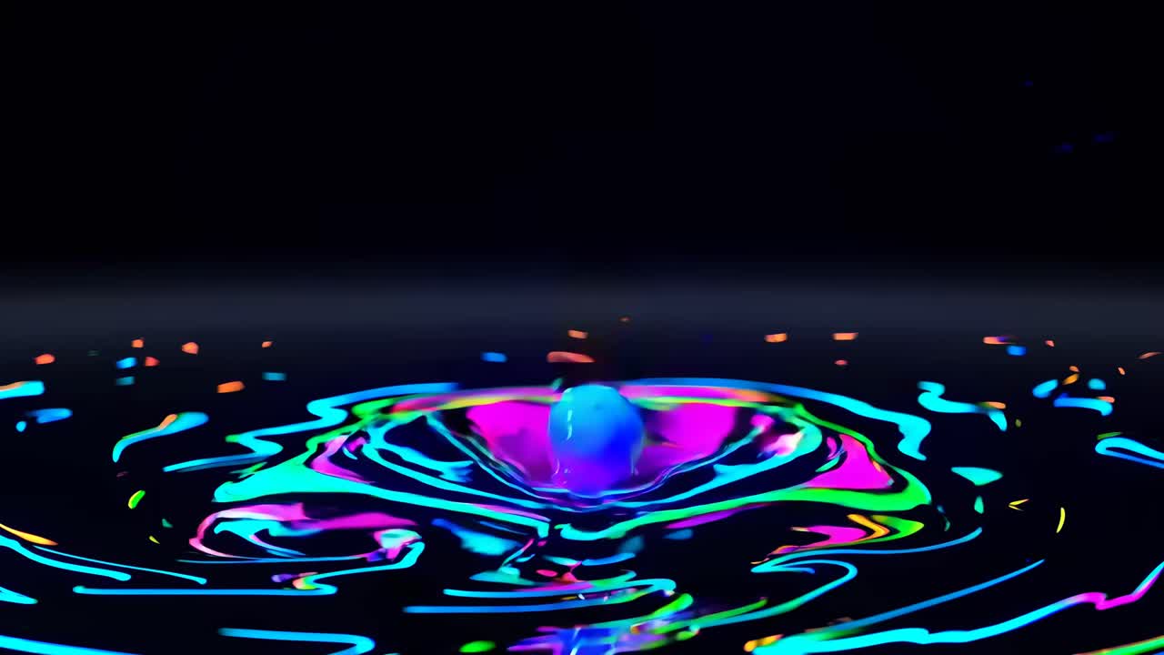 Colorful Liquid Splash and Drop Art