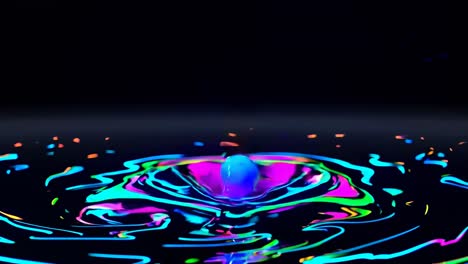colorful liquid splash and drop art