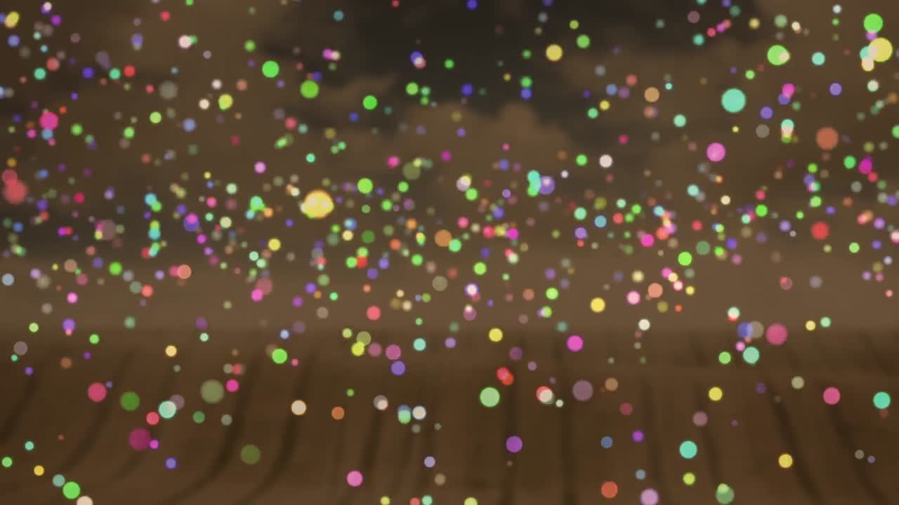 흐릿한 배경에 있는 빛의 반점들의 애니메이션