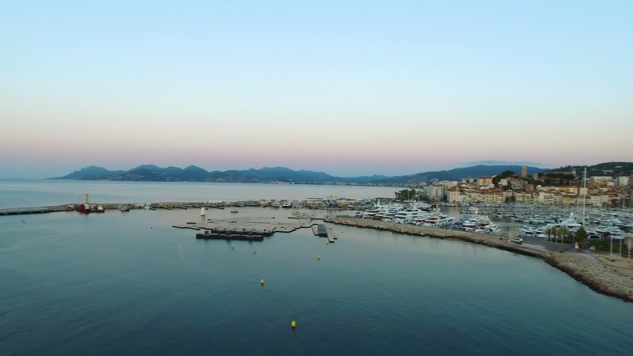 Cannes, Aerial view over the croisette