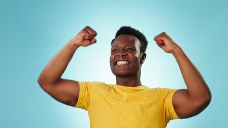 Studio,-excited-or-happy-black-man-celebration